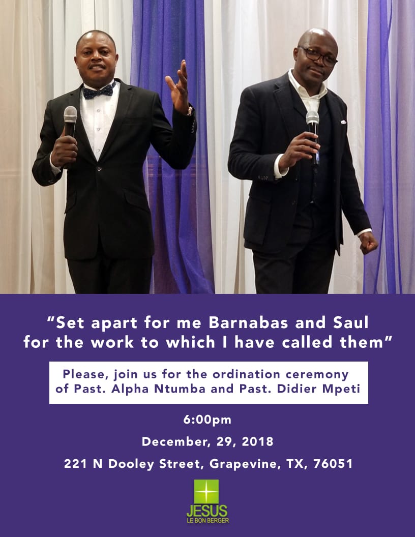 Pastors Ordination December the 29th 2018